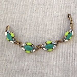 Stella & Dot colorful bracelet green gold new